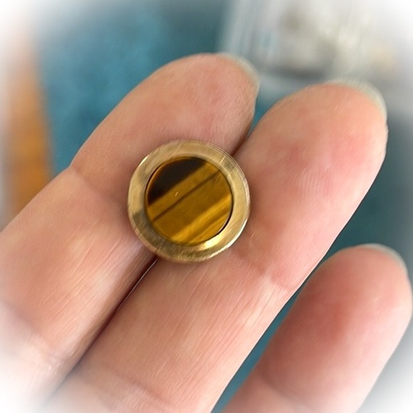 💕Beautiful Vintage Cufflinks with Tigereye💕 - Picture 5 of 5